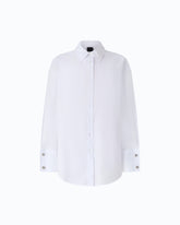 Poplin shirt with jewel cuffs - | Pinko