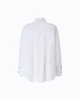Poplin shirt with jewel cuffs - | Pinko