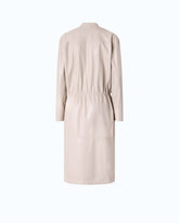 Leather-effect midi dress with zip - Grey | Pinko