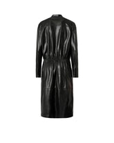 Leather-effect midi dress with zip - | Pinko