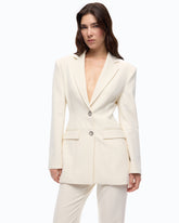 Slim-fit jacket with padded shoulders - | Pinko