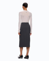 Full Milano knit pencil skirt - | Pinko