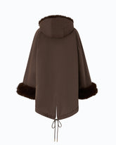 Cotton parka with faux fur details - | Pinko