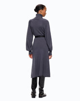 Wool-blend turtleneck midi dress - | Pinko