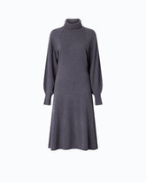 Wool-blend turtleneck midi dress - | Pinko