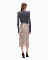 Merino wool sweater with removable shoulder pads - | Pinko
