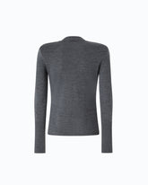 Merino wool sweater with removable shoulder pads - | Pinko