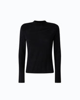 Merino wool sweater with removable shoulder pads - | Pinko