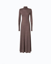 Long turtleneck dress in merino wool - | Pinko