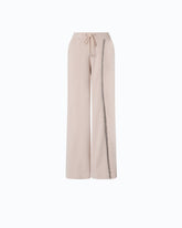Wide-leg trousers with drawstring and chain - | Pinko