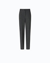 Pinstriped stretch wool-blend cigarette trousers - | Pinko