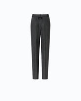 Pinstriped stretch wool-blend cigarette trousers - | Pinko