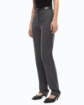 Stretch wool-blend cigarette trousers - | Pinko