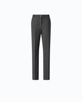 Stretch wool-blend cigarette trousers - Dark Grey | Pinko