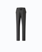 Stretch wool-blend cigarette trousers - Dark Grey | Pinko