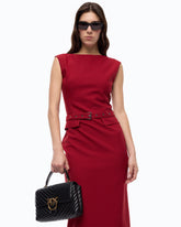 Midi sheath dress with belt - | Pinko