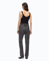 Vest top in silk and cashmere blend with lace neck - Black | Pinko