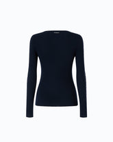 Ribbed sweater with lace - | Pinko
