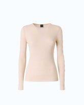 Ribbed sweater with lace - | Pinko