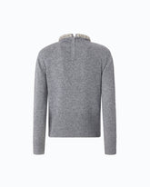 Wool-blend sweater with jewel collar - | Pinko