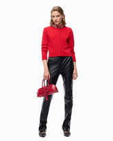 Cardigan mit Schmuckkragen - Rot | Pinko