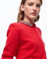 Cardigan mit Schmuckkragen - Rot | Pinko
