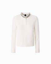 Cardigan mit Schmuckkragen - Weiß | Pinko