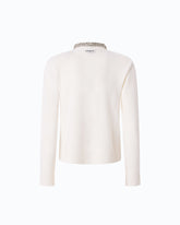 Cardigan mit Schmuckkragen - Weiß | Pinko