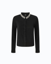 Cardigan mit Schmuckkragen - Schwarz | Pinko