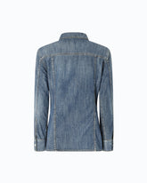 Denim shirt with fading - | Pinko