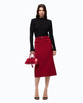 Pencil skirt with belt - | Pinko