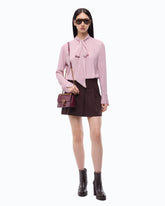 Blouse with sash collar - Pink | Pinko