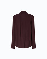Blouse with sash collar - Bordeaux | Pinko
