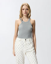 Vest top with pendant buckle - Grey | Pinko