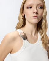 Vest top with pendant buckle - White | Pinko