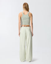 Cropped vest top with PINKO logo - | Pinko