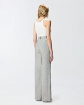 Ribbed top with bejewelled embellishment - White | Pinko