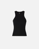 Ribbed vest top with PINKO logo - | Pinko
