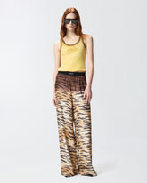 Tanktop mit Spray-Effekt und PINKO-Stickerei - Orange | Pinko