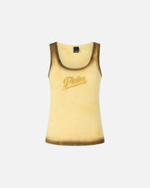 Spray-effect vest top with PINKO embroidery - | Pinko