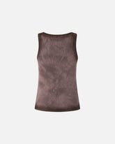 Tanktop mit Spray-Effekt und PINKO-Stickerei - Braun | Pinko