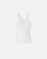 Geripptes Tanktop mit V-Ausschnitt und PINKO-Logo - | Pinko