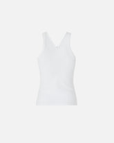 Geripptes Tanktop mit V-Ausschnitt und PINKO-Logo - | Pinko