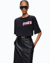 Quiet Is The New Punk swan-print T-shirt - | Pinko