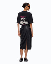 Quiet Is The New Punk swan-print T-shirt - | Pinko
