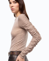 Pullover mit gerafften Ärmeln - | Pinko