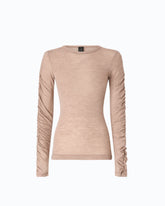 Pullover mit gerafften Ärmeln - | Pinko