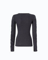 Pullover mit gerafften Ärmeln - | Pinko