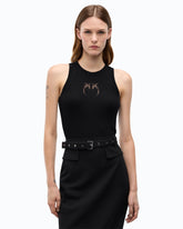 Geripptes Top mit transparentem Logo Love Birds - | Pinko