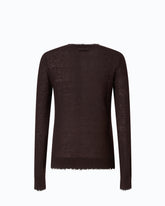 Leichter Pullover aus Wolle und Kaschmir - Braun | Pinko
